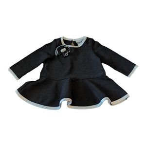 Rare Edition Polyester Black and White Formal Long-Sleeve Dress